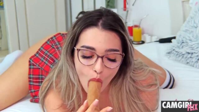 EffyBlack, School Girl Loving to Suck off Toy